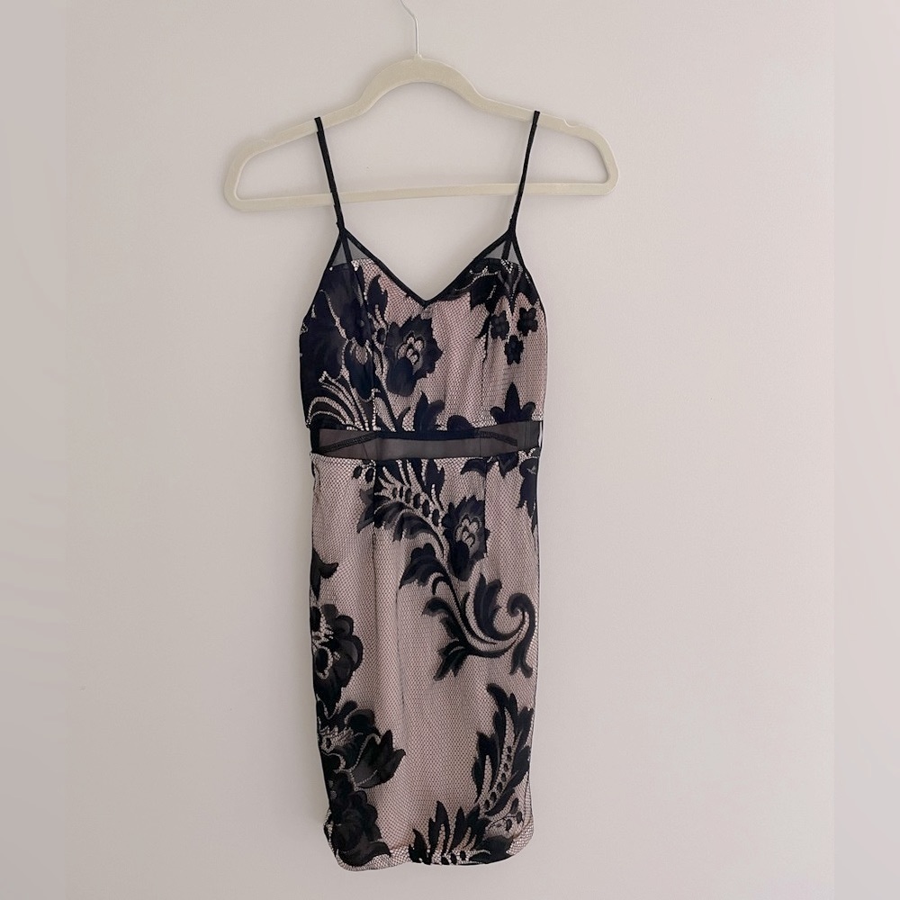 LF black laced bodycon dress